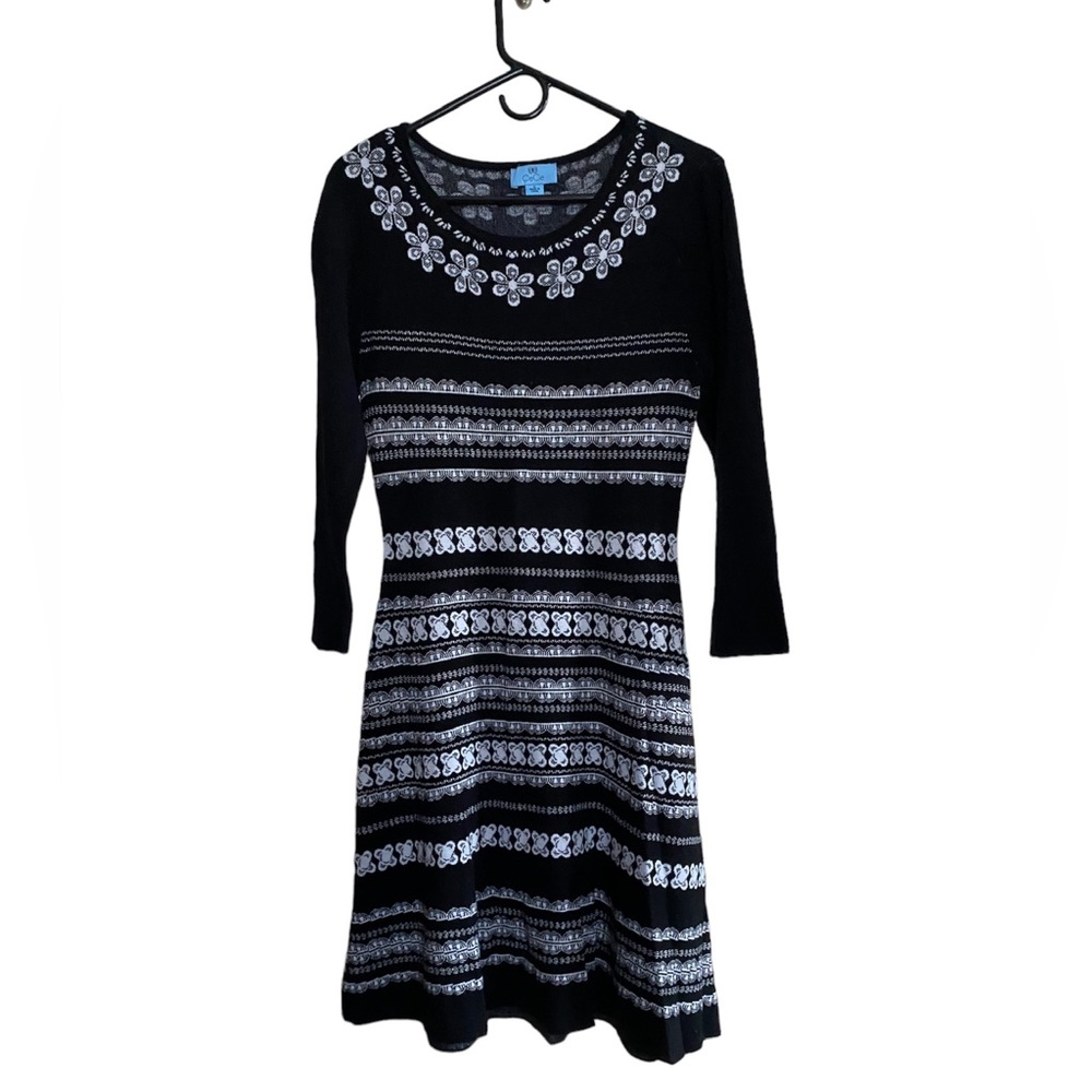 Cece Nordstrom Fair Isle A-Line Jacquard Knit Dress size S - Picture 13 of 13